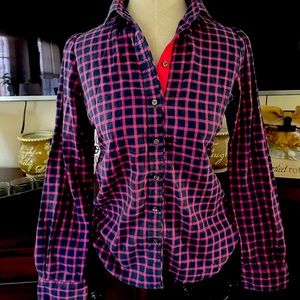 Banana Republic Plaid button down - size small